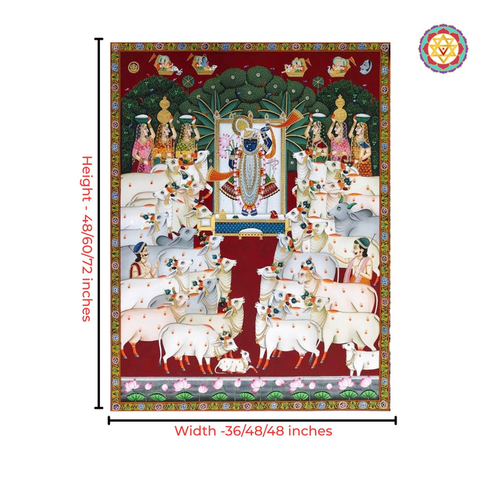 Traditional Nathdwara Gopashtami Shrinathji Pichwai painting