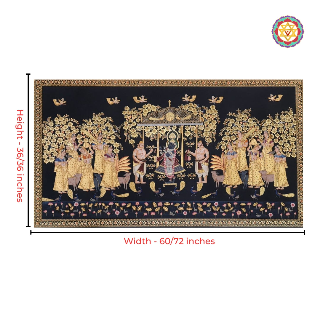 Shrinathji Pichwai painting for pooja room decor