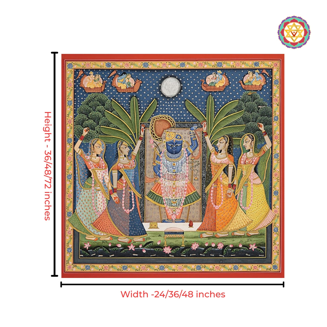 Traditional Nathdwara Shrinathji Sharad Pichwai painting