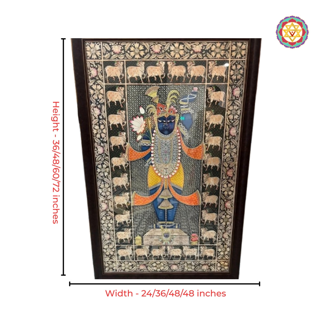 Handpainted Nathdwara-style Shrinathji Pichwai artwork