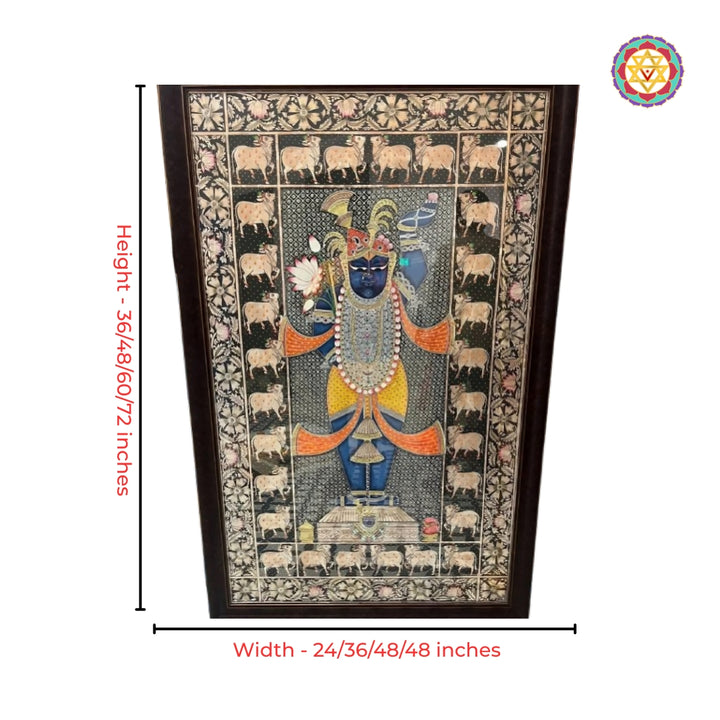 Handpainted Nathdwara-style Shrinathji Pichwai artwork