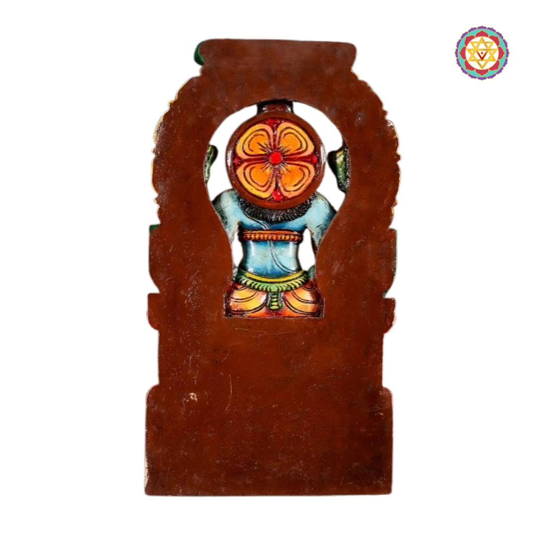 Traditional Wooden Vishnu Statue for Pooja Room