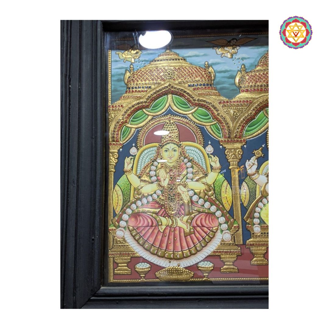 ganesha lakshmi saraswati god murti temple style artwork