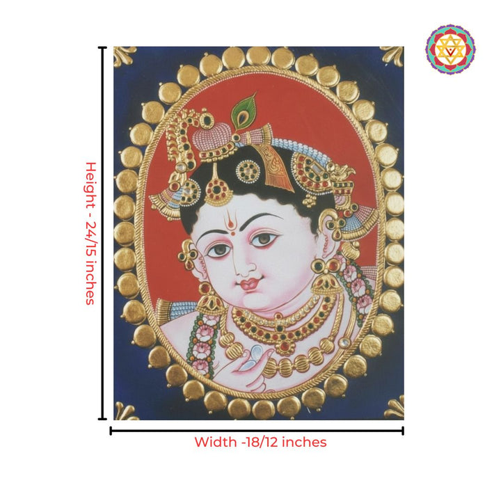 bal krishna god murti traditional gold artwork