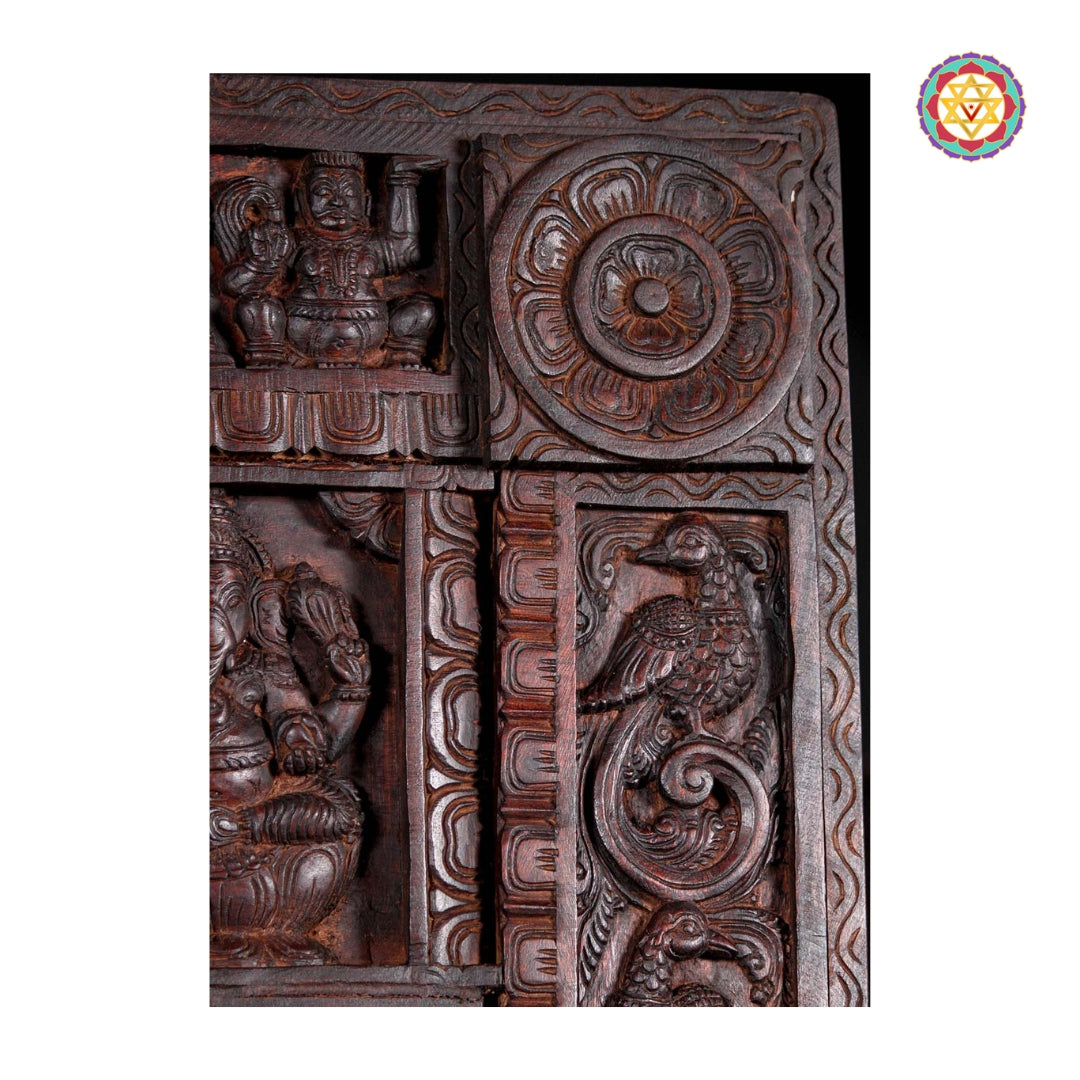 Ashtaganesh square wall frame wooden polish finish