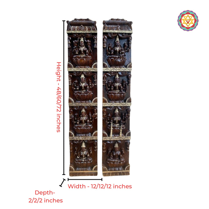Ashtalakshmi Wall Panels in Vagai wood