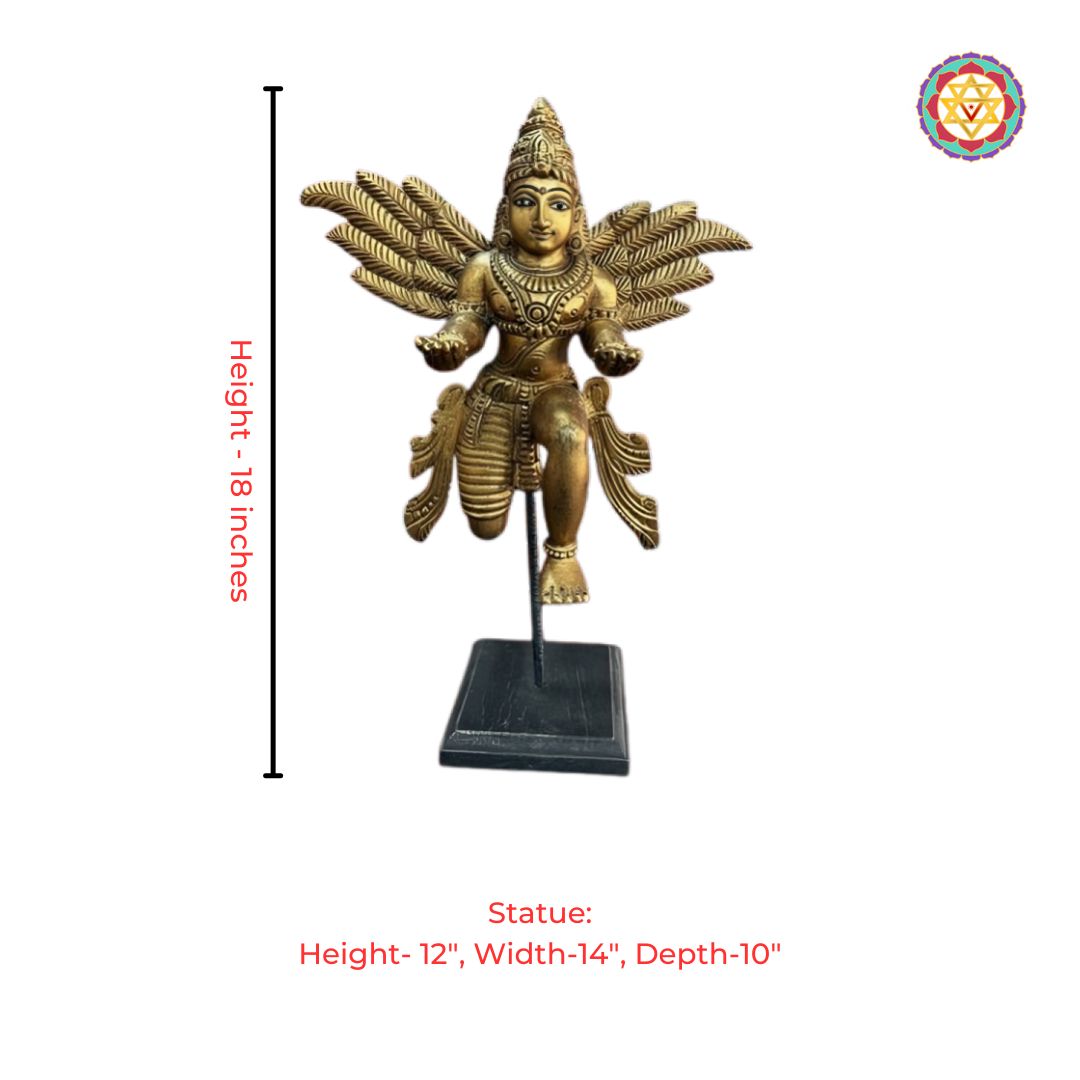 garuda table top statue handcrafted wooden art