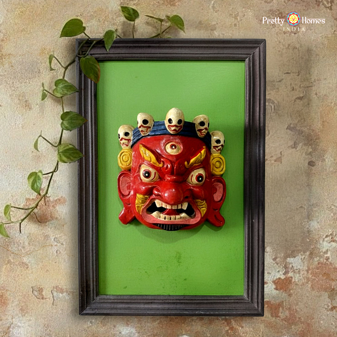 traditional bhairava wall mask indian décor