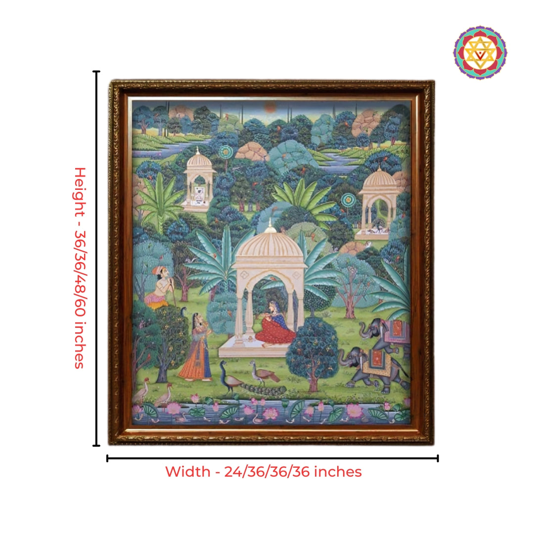 Traditional forest scene Pichwai wall decor