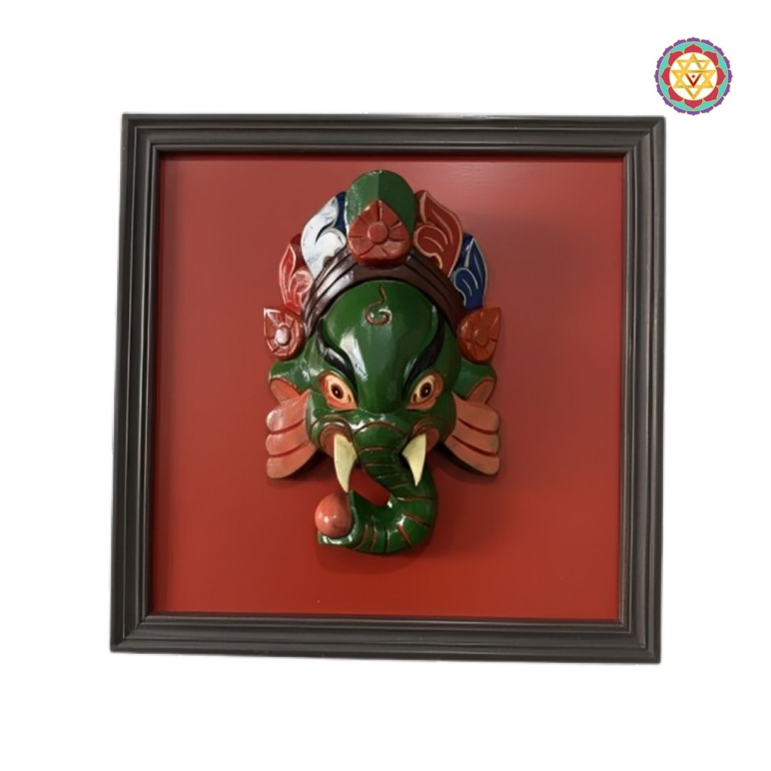 traditional ganesha wall mask large size décor