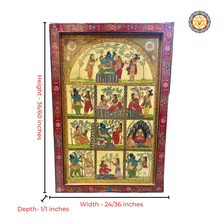 Miniature art detailing of Ram Leela Ramayan scenes