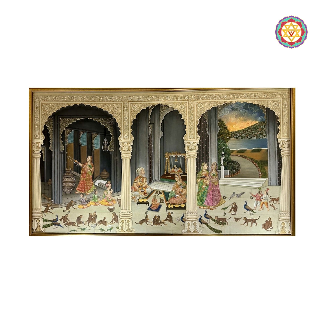 Traditional Nathdwara Pichwai Painting Cotton Cloth