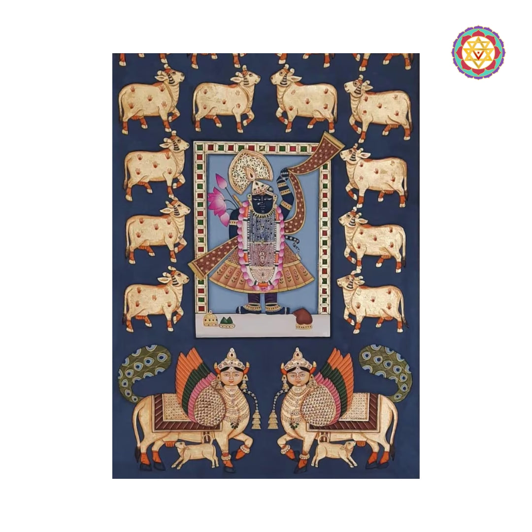 Traditional Nathdwara Pichwai Painting Cotton Cloth