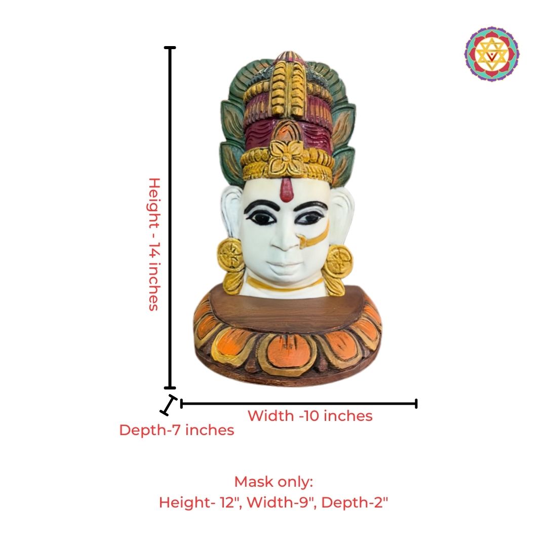 unique wall decor Lakshmi wooden carved piece