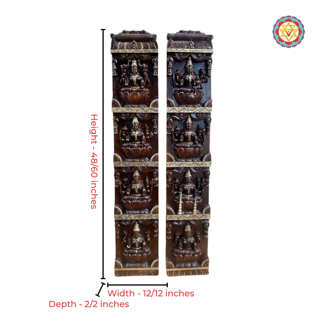 Full view of traditional handcrafted decor set with elegant design motifs