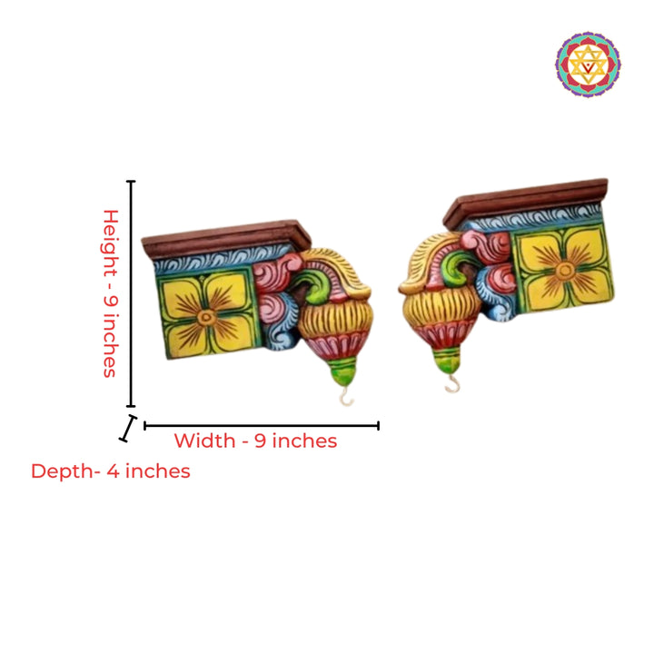 vintage bodhil bird carved wooden shelf bracket decor