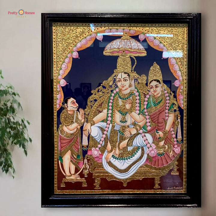 vishnu lakshmi god idol gold foil tanjore painting