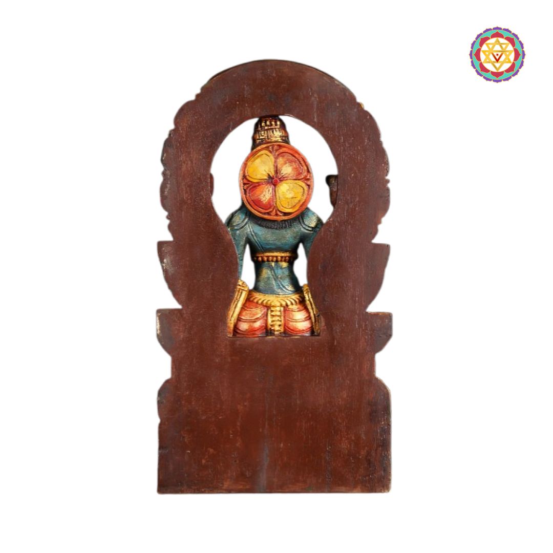 traditional wooden wall decor panel intricate carving design