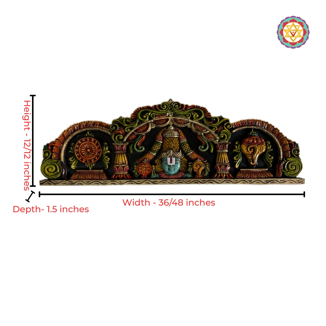Sacred Balaji wood wall decor for pooja room wall