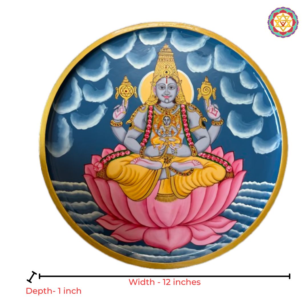 indian home decor wooden wall decor god murti dhanvantari