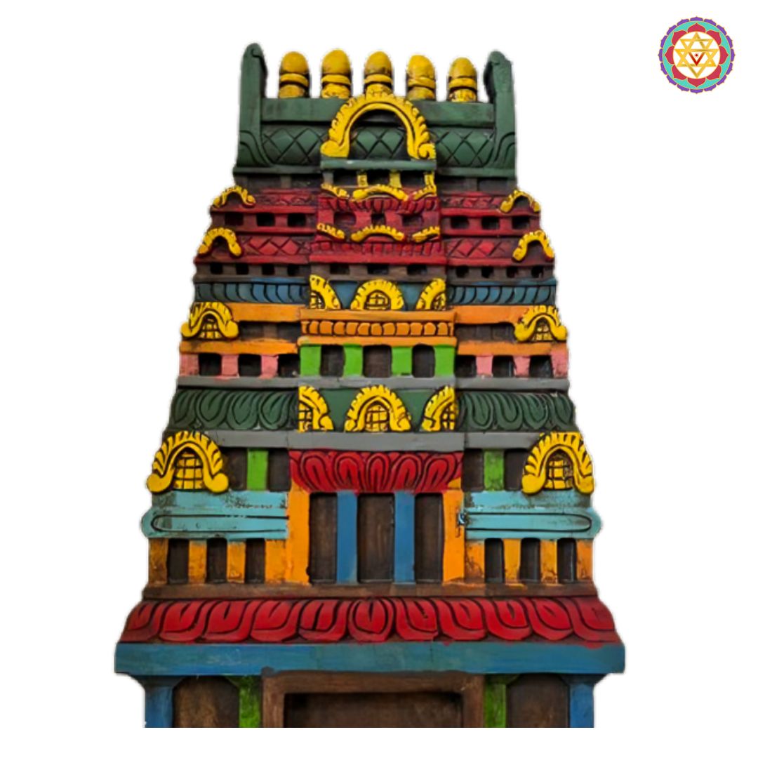 indian home decor wooden gopuram wall hanging