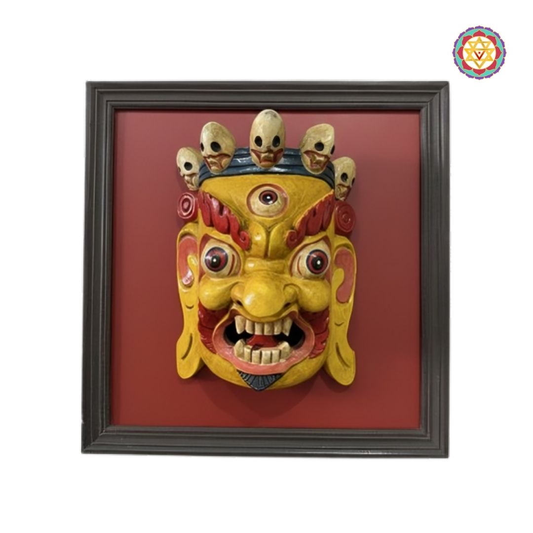 large bhairava wall hanging handcrafted temple décor