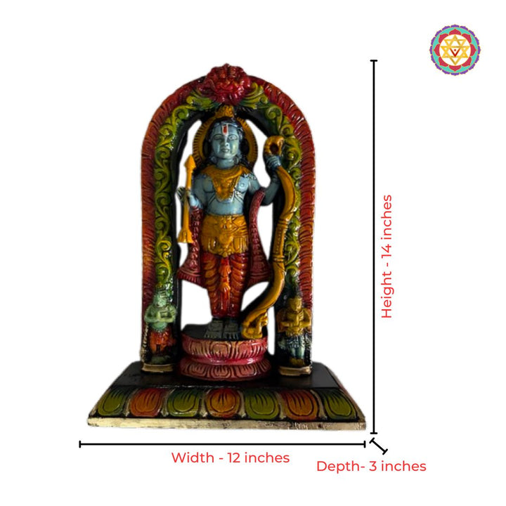 wooden lord rama god idol for pooja room