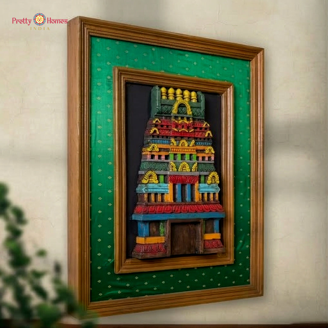 traditional wooden temple wall decor chettinad style